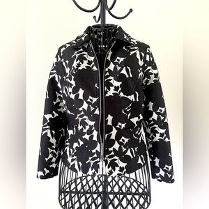 WHBM Blazer white- black flowers Elegant/chic.Get some compliments all the time